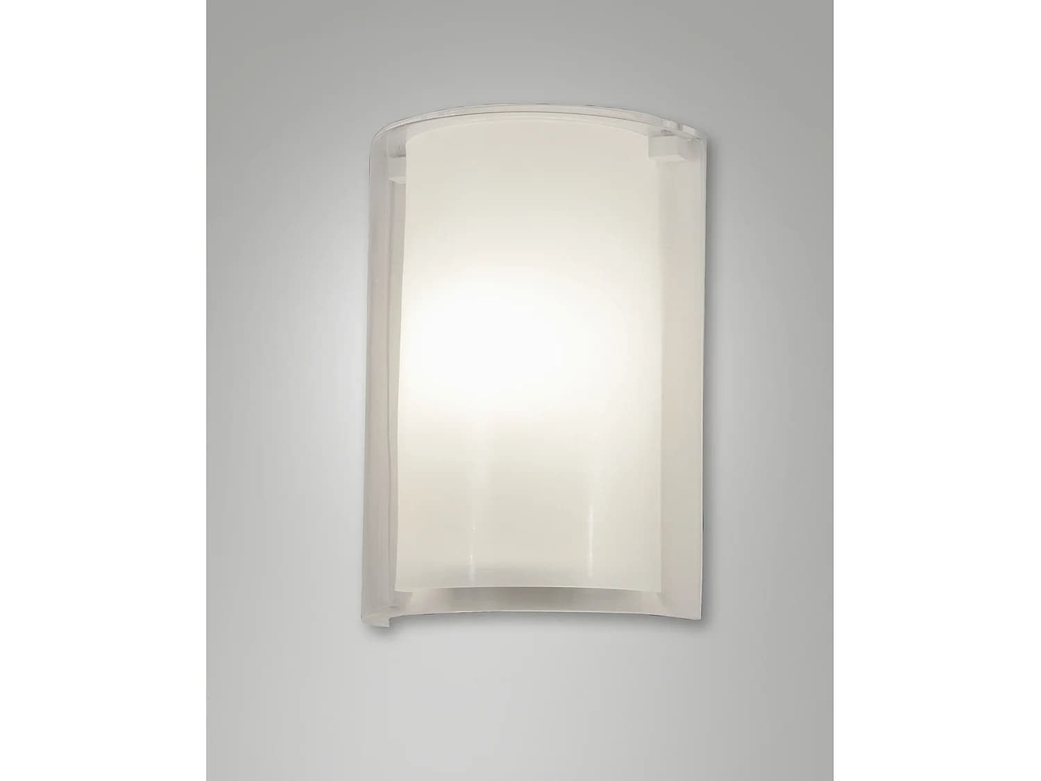 Applique Murale Transparente Maribel, Structure Métal, Verre Et Méthacrylate, Douille E27 40W, Ip20, 23 X 11,5 X 32,5 Cm - Maribel Lighting
