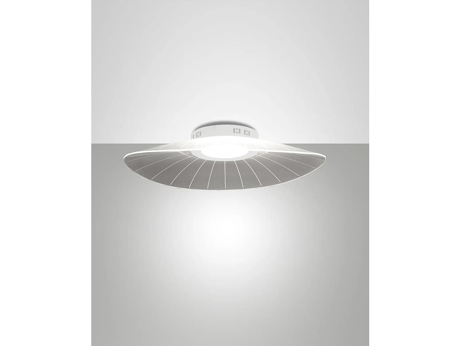 Plafonnier Led Intégré Vela 24 W 4000 Lm 3000 K Blanc Chaud, Structure En Métal Et Méthacrylate, Dimmable, Coupure De Phase, Ip20, 59 X 43 X 12 Cm