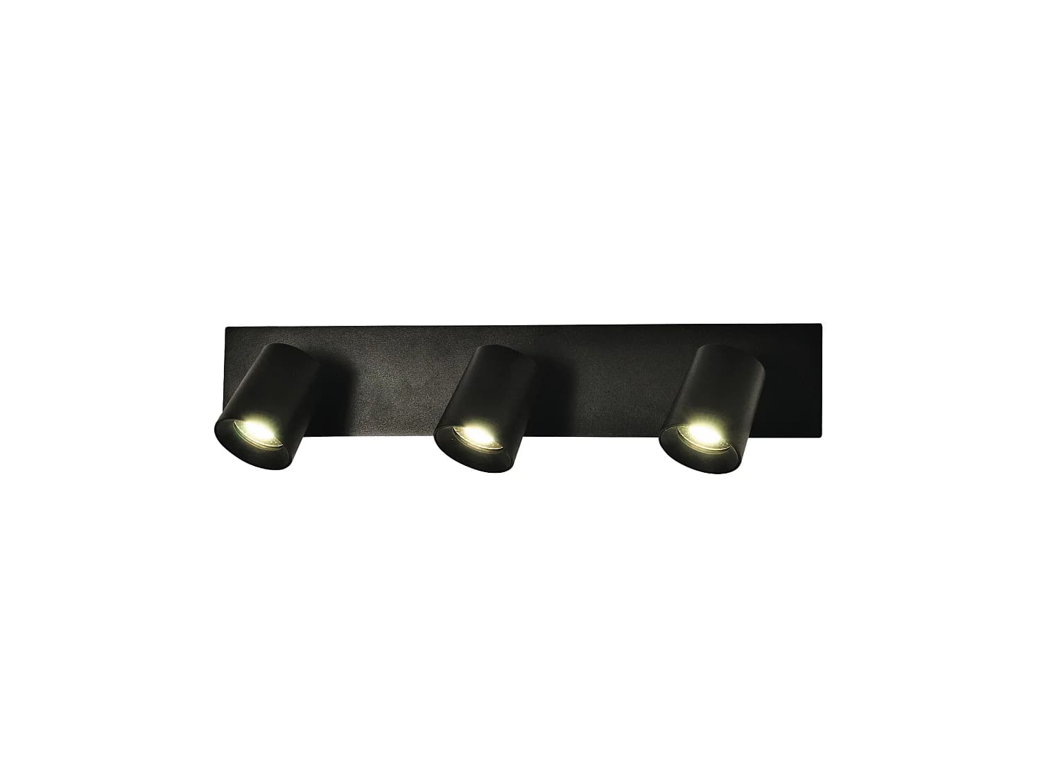 Spot Modo Modern À 3 Lumières En Aluminium Moulé Sous Pression, Couleur Noire, Structure Réglable, Douille Gu10, 35W Max Pour Éclairage Intérieur.