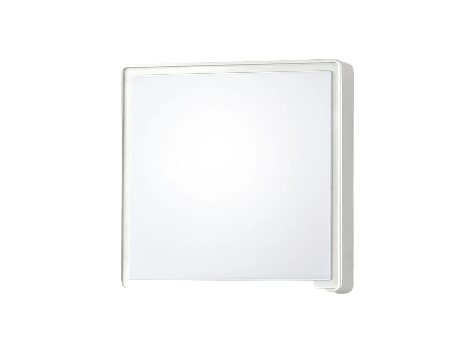 Plafonnier Carré Oban Ip65 En Polycarbonate Blanc Pour Extérieur Et Intérieur, Douille E27 2 X 30 W Max, Indice De Protection Élevé, Code 3225-65-102