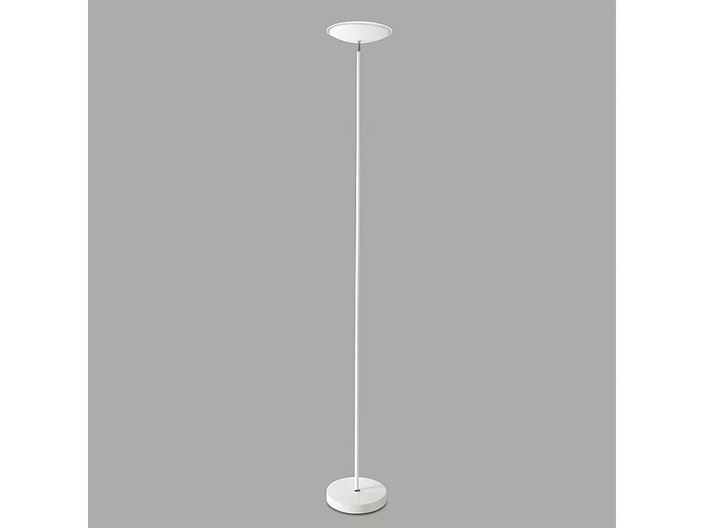 Lampadaire À Led 18W 1400Lm 3000K En Métal Blanc, Luminaire De Sol Au Design Moderne Et Élégant Pour Intérieur, Hauteur 180 Cm - Perenz