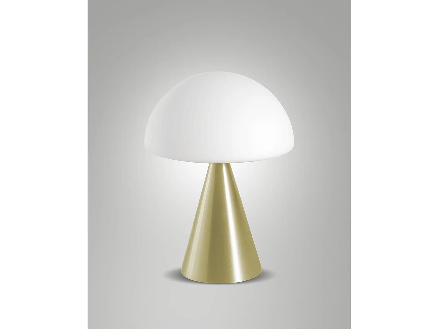 Lampe De Table Led Blip 7W Avec Commande Tactile Et Technologie Cct 2700K-4000K, Structure En Métal Et Verre Soufflé, Couleur Laiton - Blip