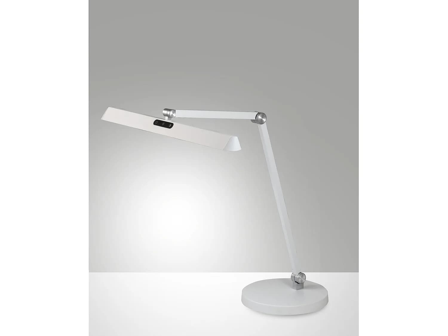 Lampe De Table Led Beba 12 W, Blanche, Technologie Cct, 3000 K - 4000 K - 6000 K, Structure En Aluminium Et Méthacrylate, Variateur Tactile - Beba