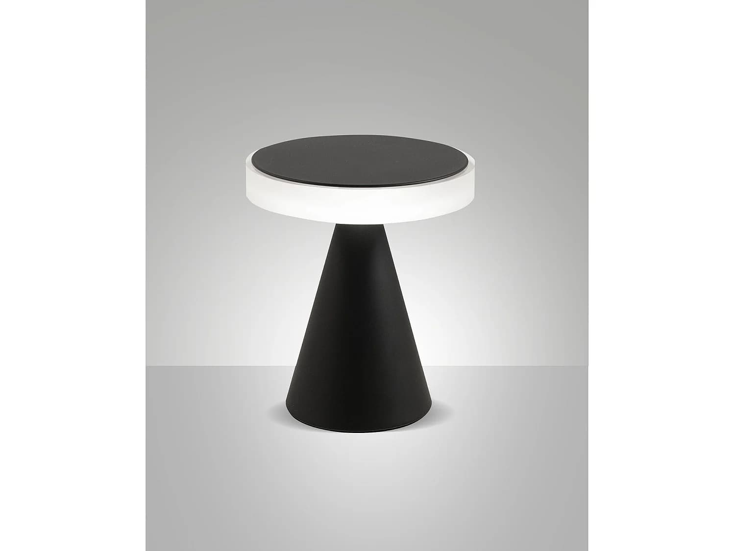 Lampe De Table Led Fabas, Lumière Neutre 8 W 750 Lm 3000 K, Structure En Métal Et Méthacrylate Avec Commande Tactile, Couleur Noire - Fabas Luce