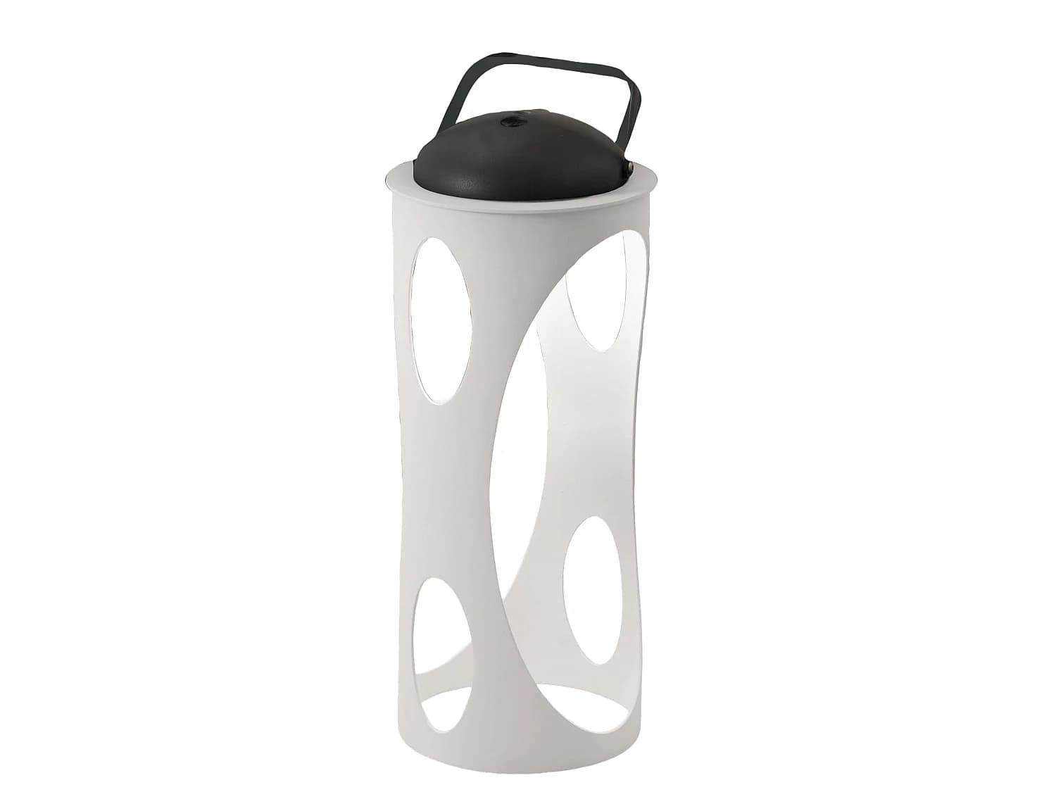 Lampe De Table Led Blanche Caddy 3W, Boîtier Ip54 En Métal Et Polycarbonate, Lumière Chaude 3000K, Variateur Tactile - Éclairage Au Design Moderne