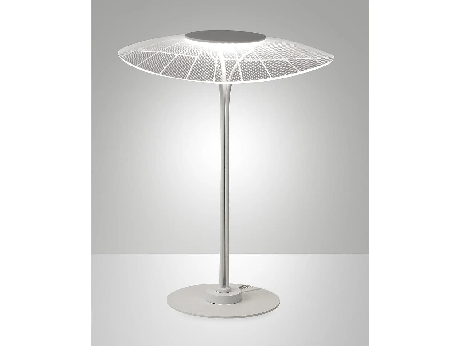 Lampe De Table Led Vela 12 W 3000 K 1100 Lm En Métal Et Méthacrylate Blanc - Design Moderne, Intensité Variable Et Structure Élégante