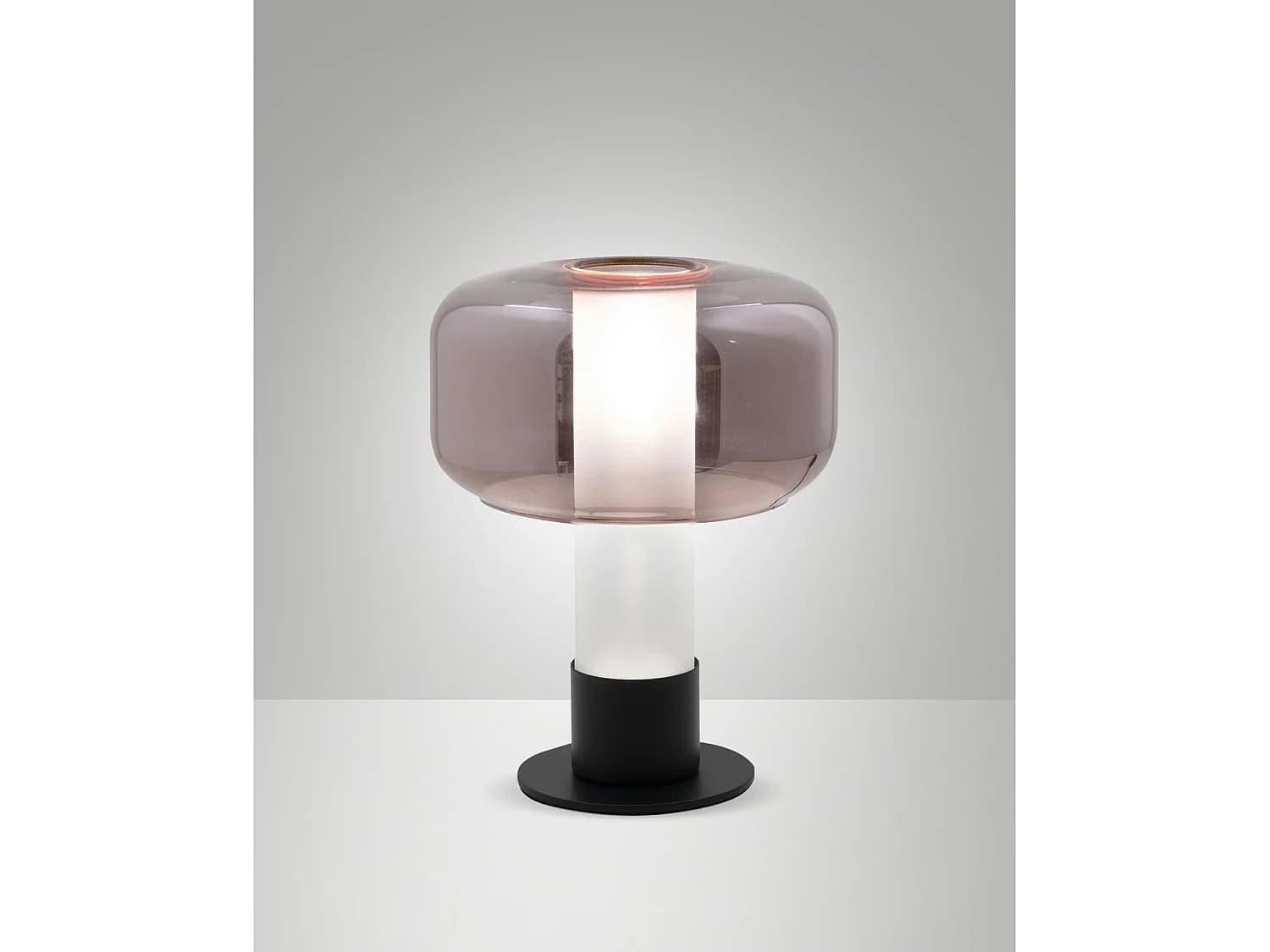 Lampe De Table Flick Amethyst, Structure En Métal Et Verre Borosilicate, Variateur Tactile, Douille E14 15 W, Indice De Protection Ip20 - Flick