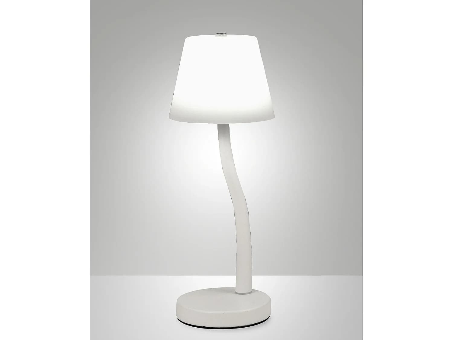 Lampe De Table Led Ibla 9W 750Lm 3000K, Variateur Tactile, Structure En Métal Et Verre Soufflé, Couleur Blanche - Ibla