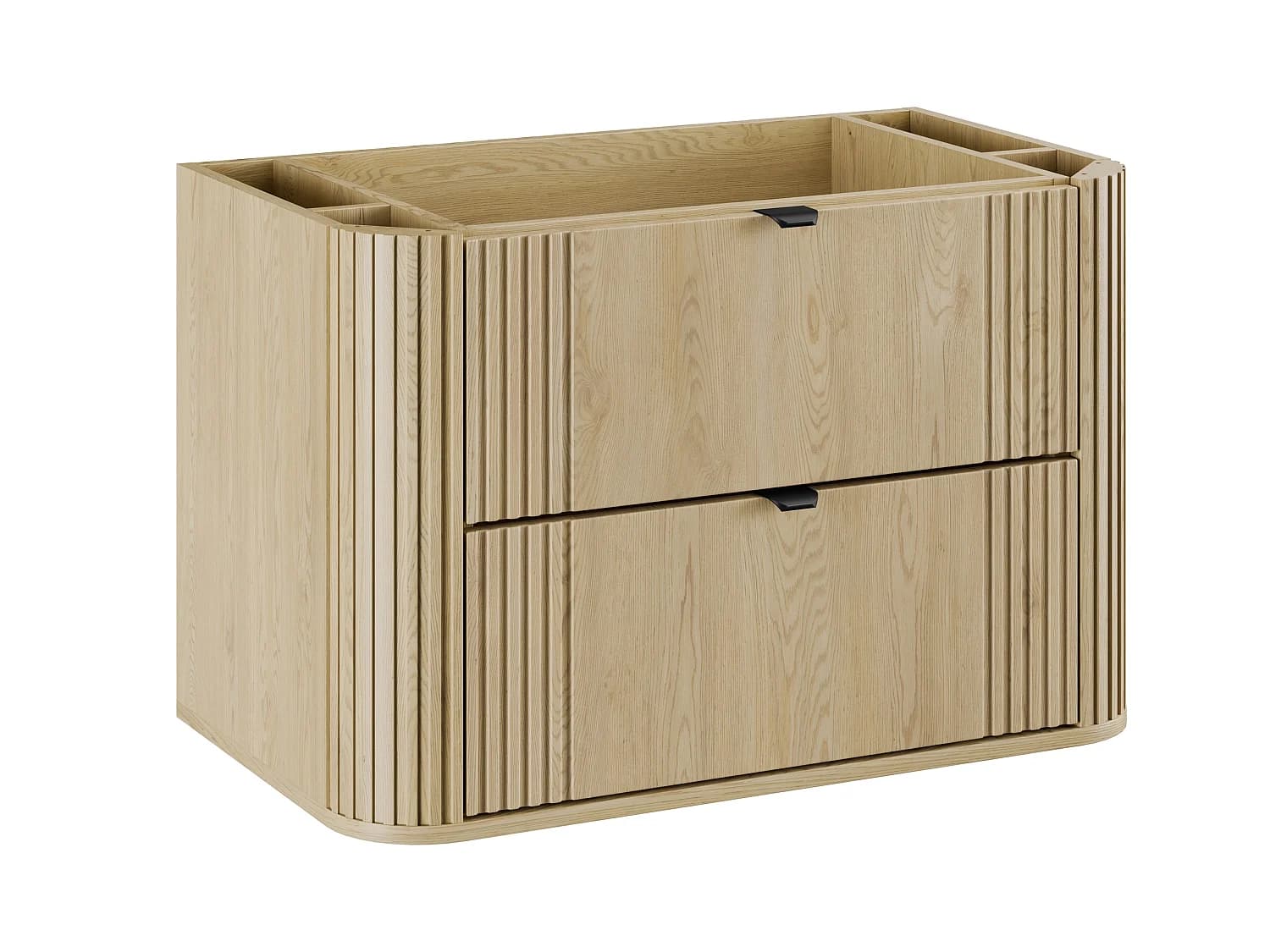 Ovalia Cremona - Meuble Sous Lavabo 80cm 2 Tiroirs