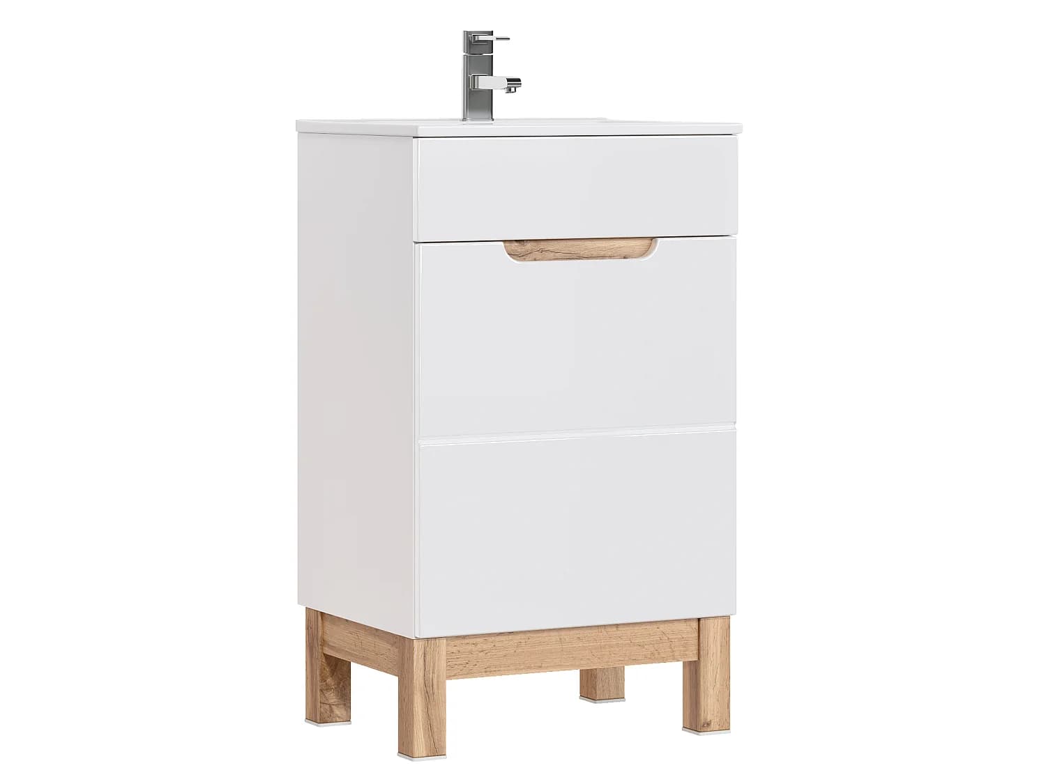 Bali White - Meuble sous lavabo 50cm 1 porte