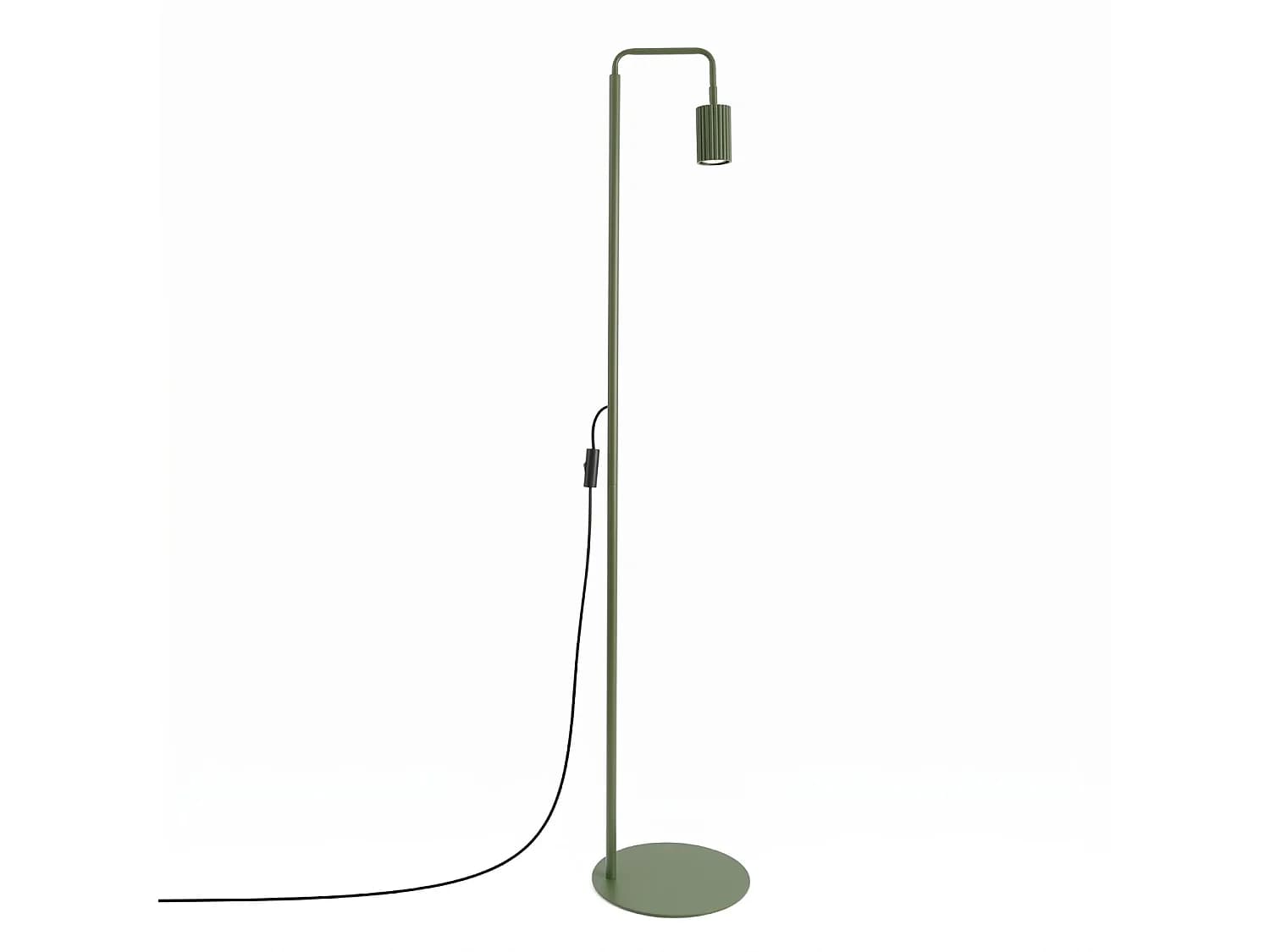 Lampadaires KARBON minimaliste en aluminium - 1 sources lumineuses - L.30 x H.160 cm - vert olive