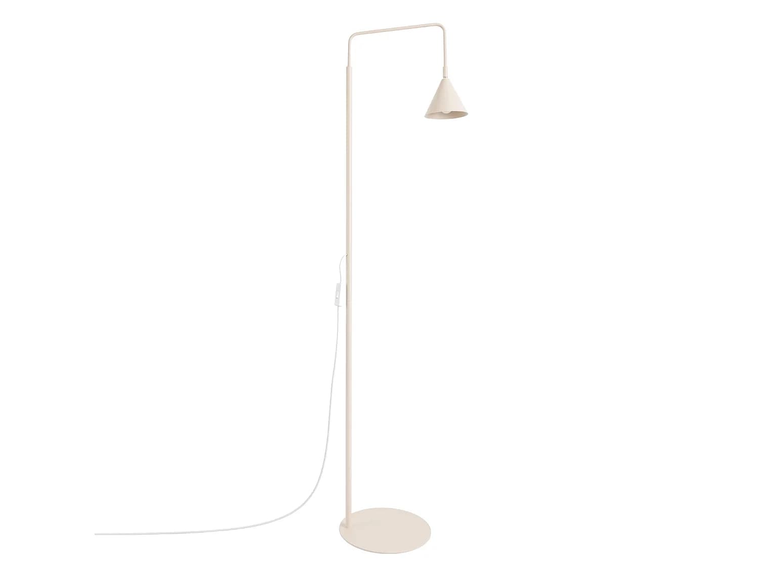 Lampadaires NOX moderne en acier - 1 sources lumineuses - L.30 x H.165 cm - beige