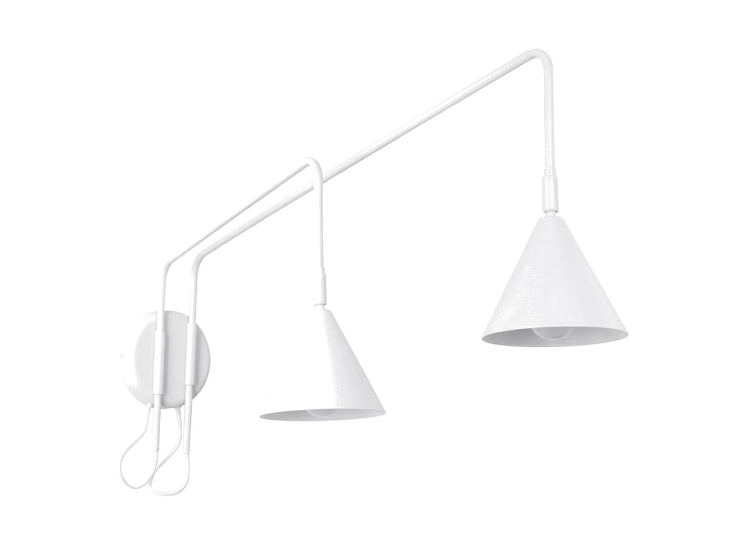 Appliques NOX moderne en acier - 2 sources lumineuses - L.150 x H.30 cm - blanc