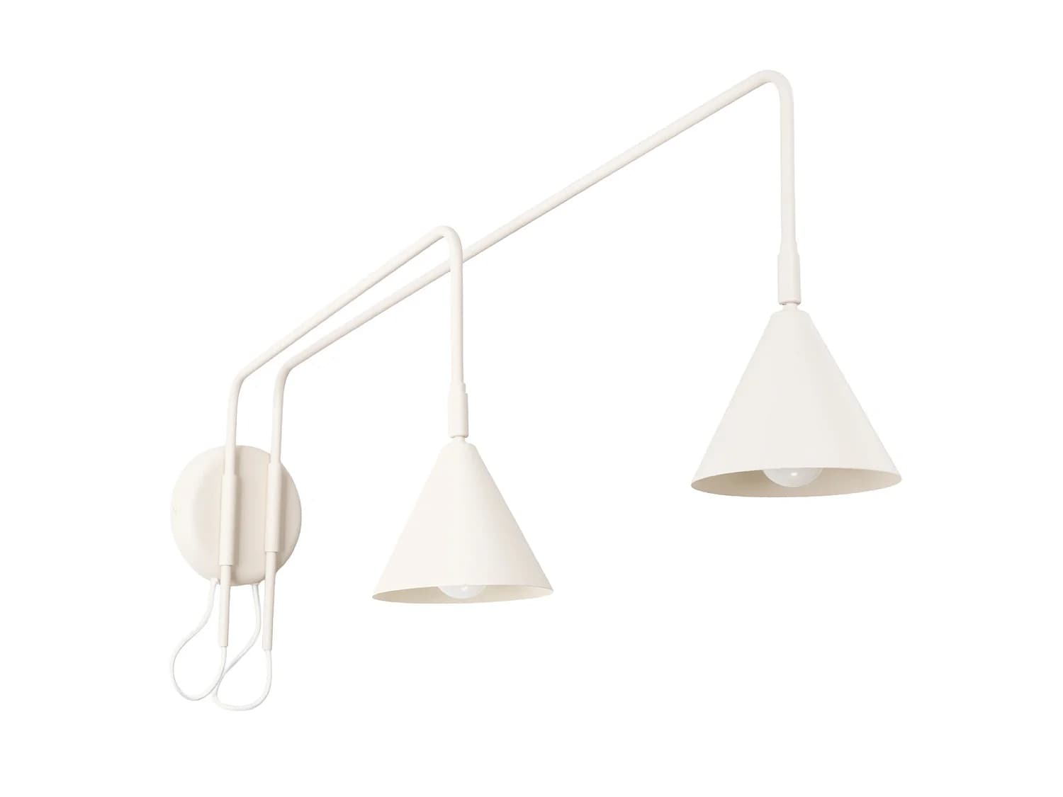 Appliques NOX moderne en acier - 2 sources lumineuses - L.150 x H.30 cm - beige
