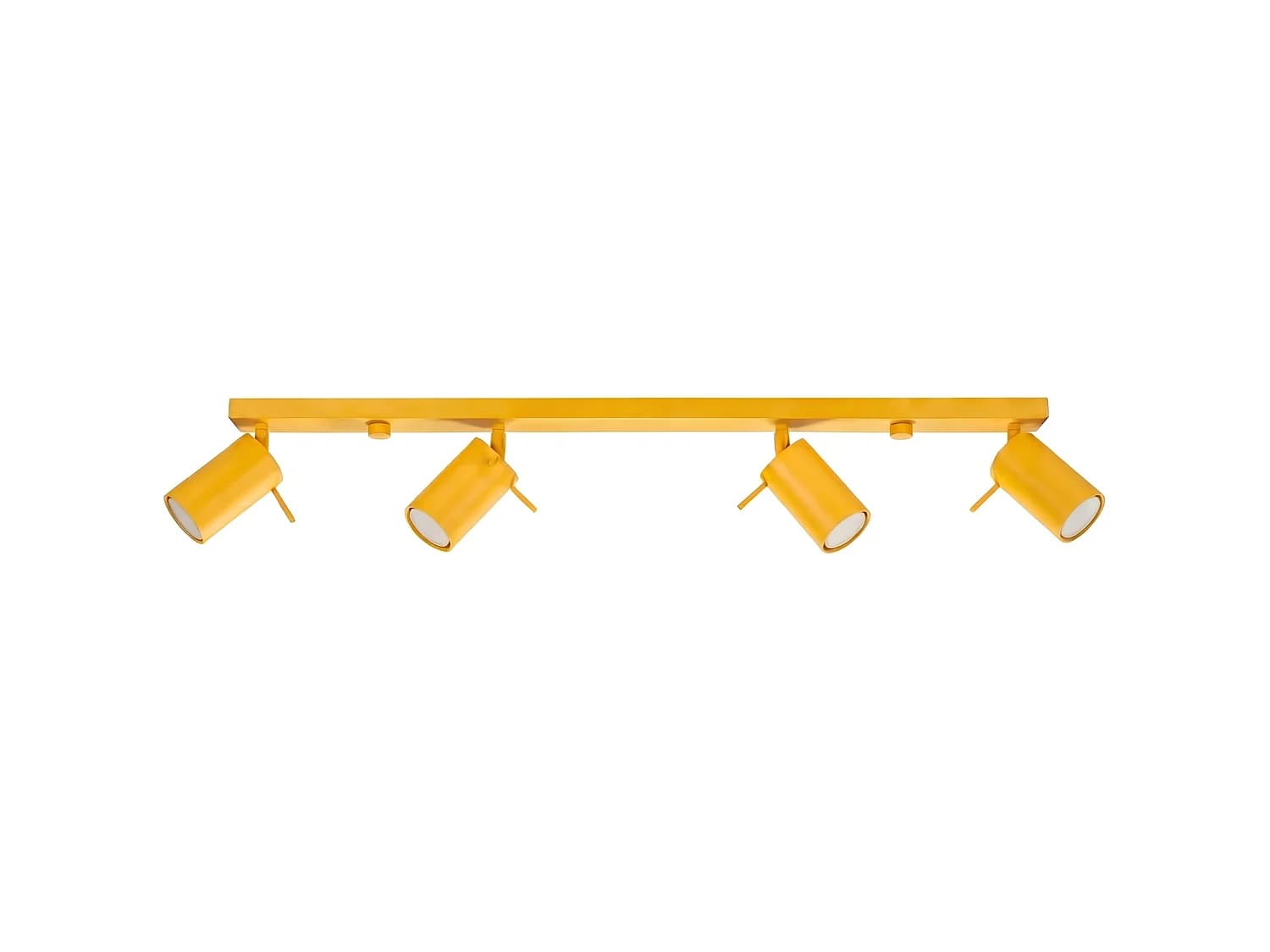 Plafonniers RING moderne en acier - 4 sources lumineuses - L.80 x H.16 cm - jaune