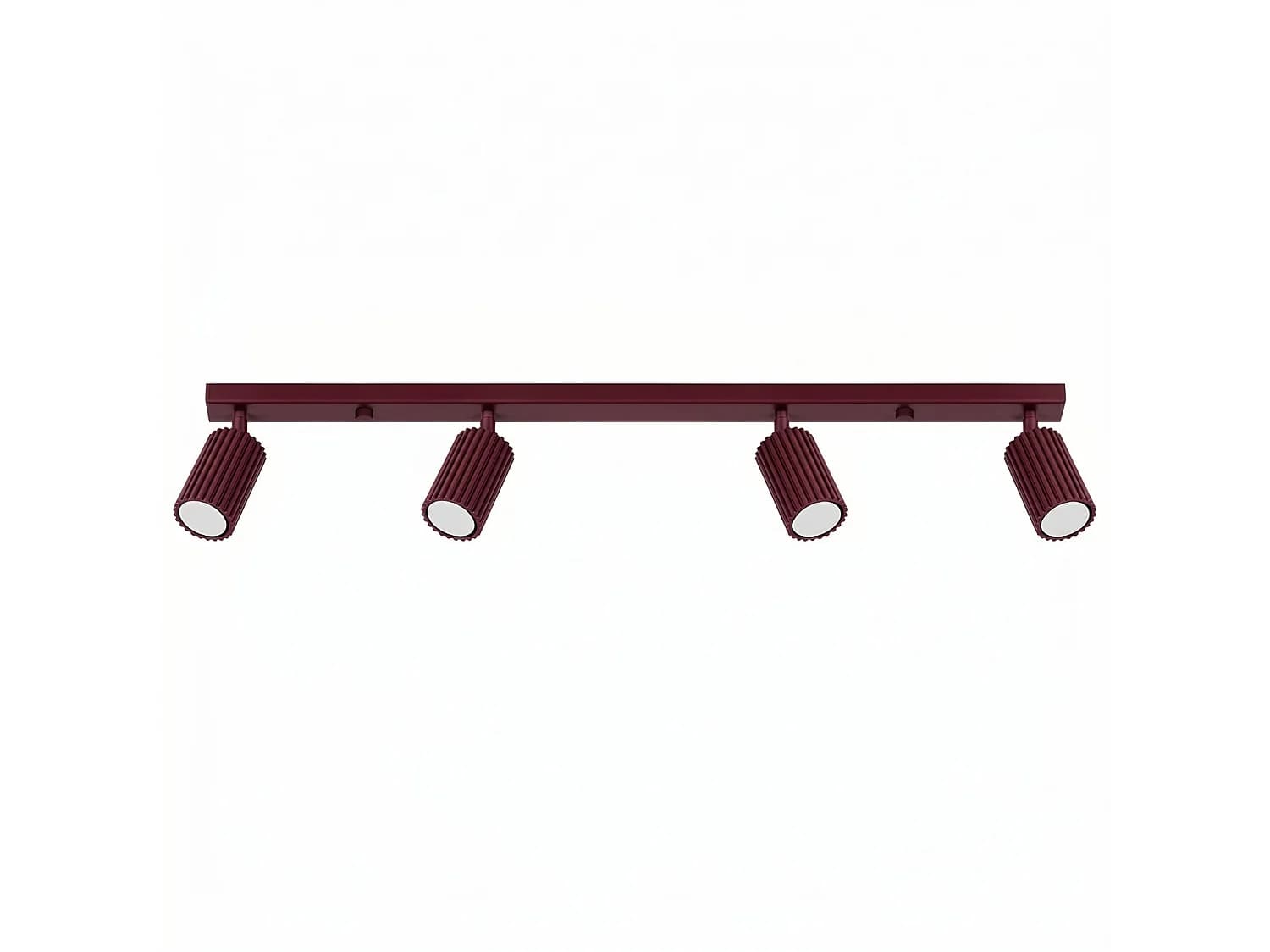 Plafonniers KARBON minimaliste en aluminium - 4 sources lumineuses - L.81 x H.16,5 cm - bordeaux