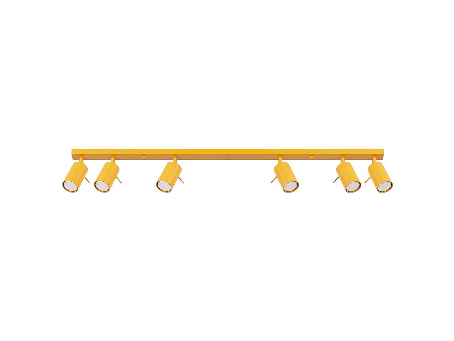 Plafonniers RING moderne en acier - 6 sources lumineuses - L.118 x H.16 cm - jaune