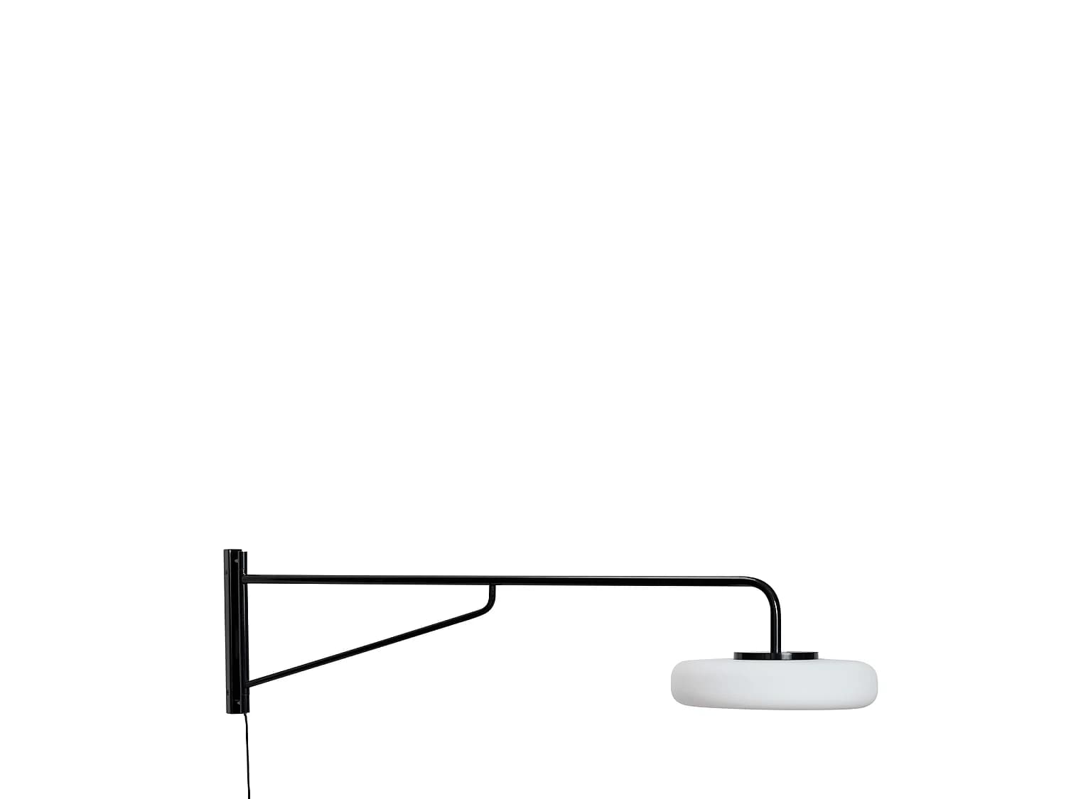 Hübsch Lampe Murale Noir Verre SWAY