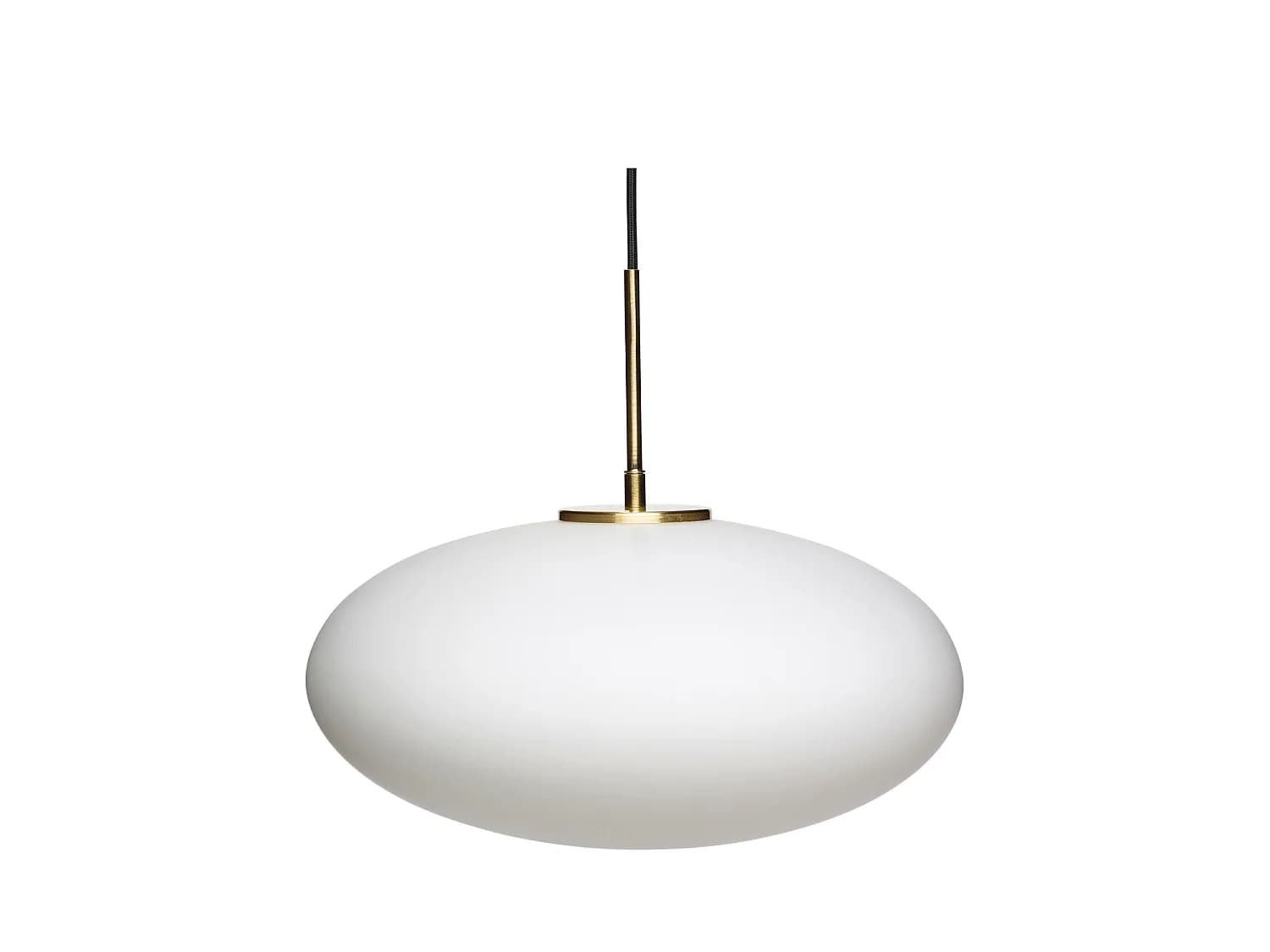 Hübsch Suspension Ellipse Verre Blanc MUSE
