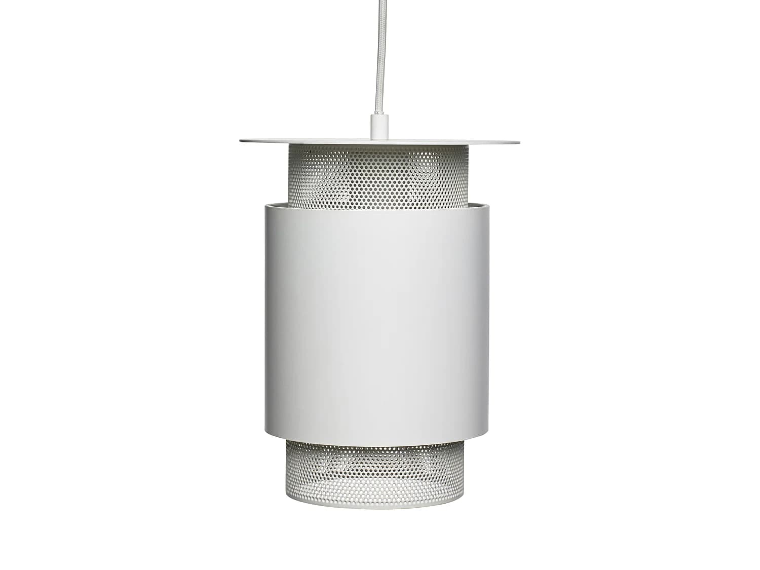 Hübsch Suspension Cylindre Fer Blanc EDGE