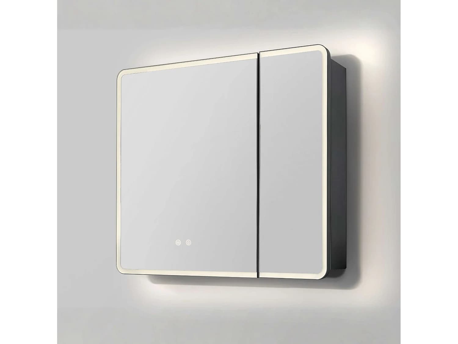 Armoire de toilette miroir LED Variable L78x70 cm avec commande ON/OFF et anti-buée en façade - AURA