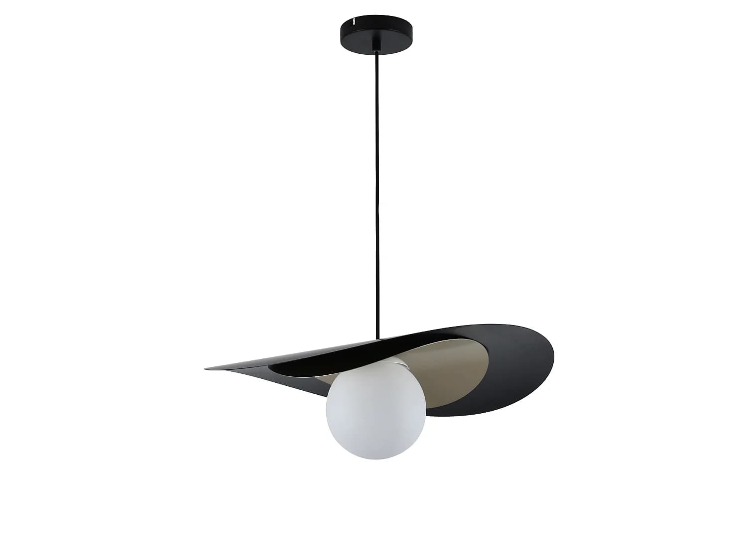 Suspension en métal noir et doré 50 cm - Iris