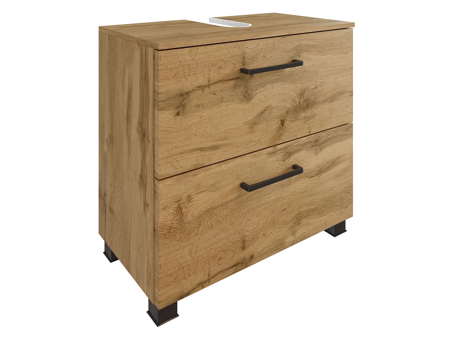Meuble sous-vasque Held Möbel 60 Manchester chêne Wotan/ chêne Wotan B/H/T: 60 x 54 x 45 cm