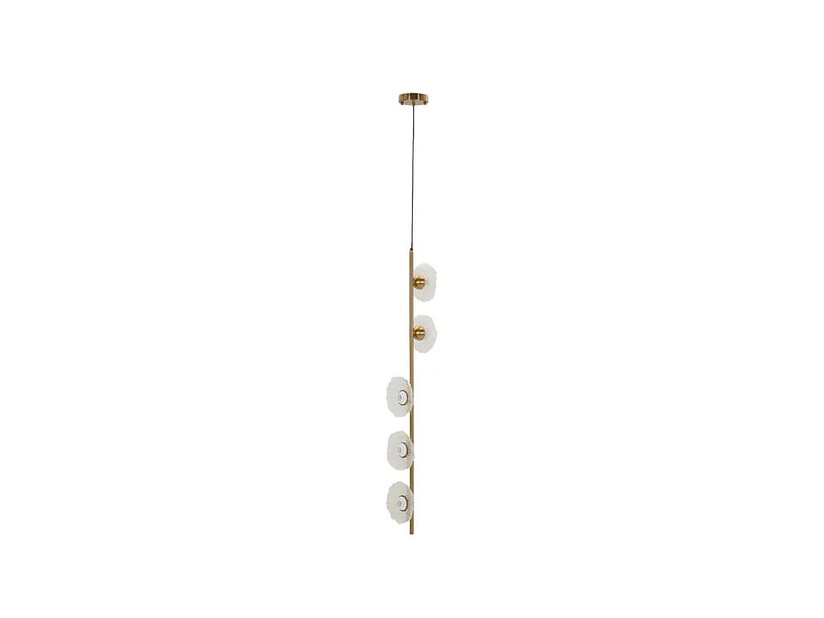 Suspension Verticale Design "Emily" 110cm Or & Transparent
