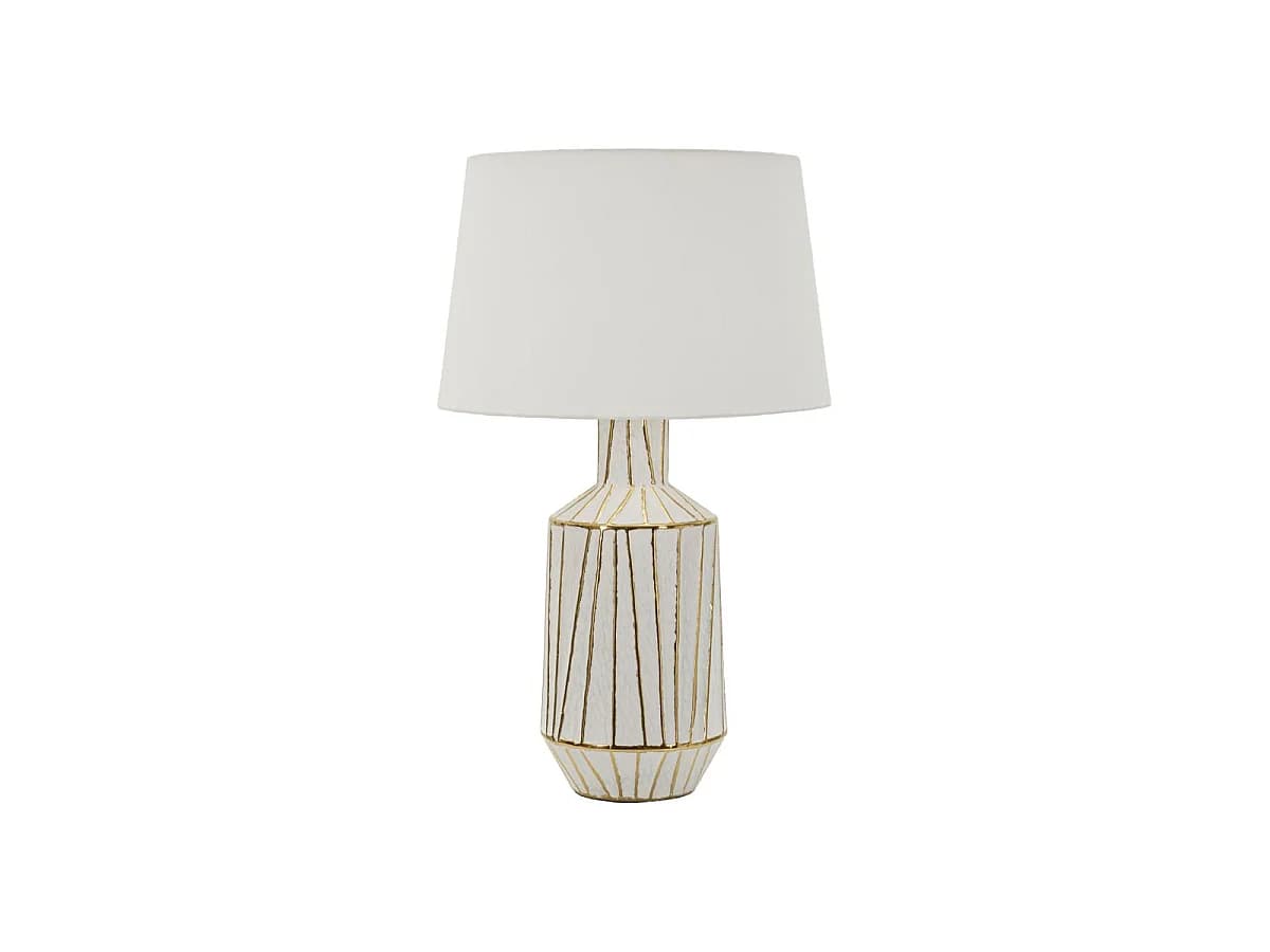 Lampe à Poser "Tangeri" 73cm Blanc & Or
