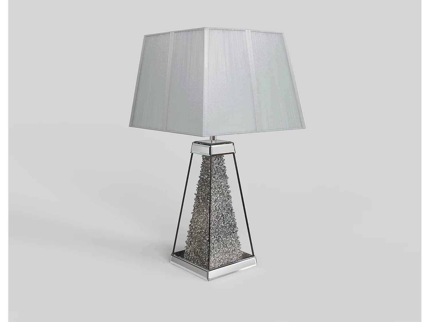 Lampe STRASS – Design Chromé & Cristaux – 16x16x52 cm