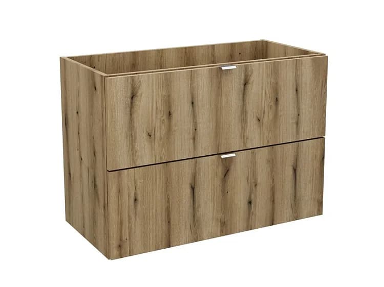 Meuble sous lavabo 80cm 2 tiroirs Nova Oak