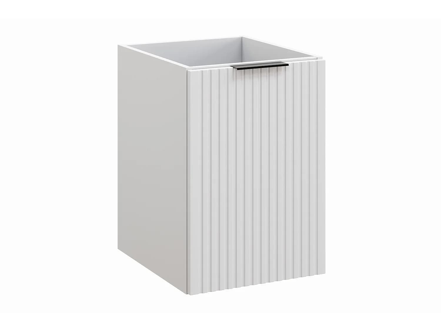 Meuble sous plan 40 cm avec panier à linge ADEL WHITE 81-40-1DK