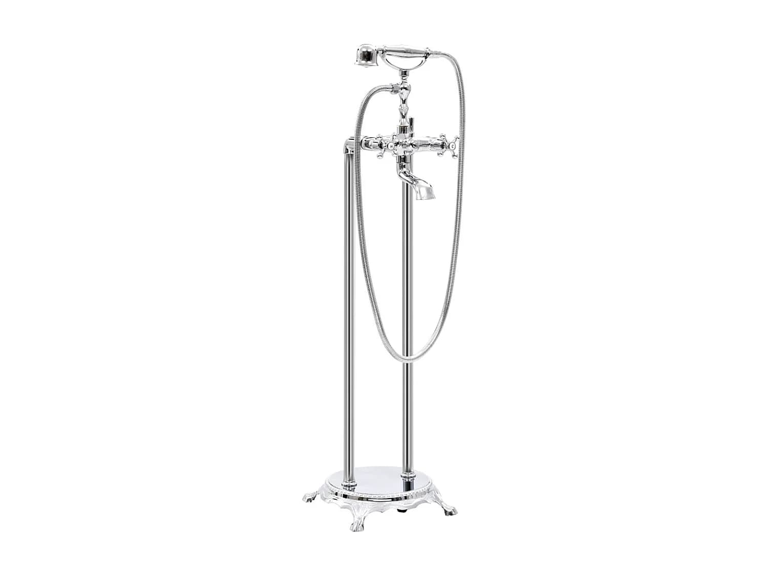 Robinet de baignoire salle argenté 31.5 x 31.5 x 99.5 cm 02_0003478