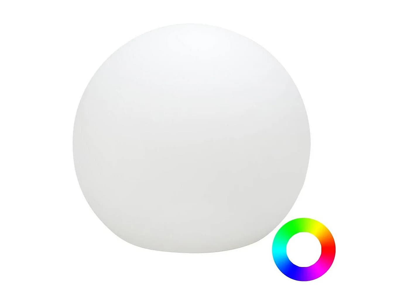 Boule lumineuse extérieure Buly 60 cm Recharge solaire + batterie rechargeable