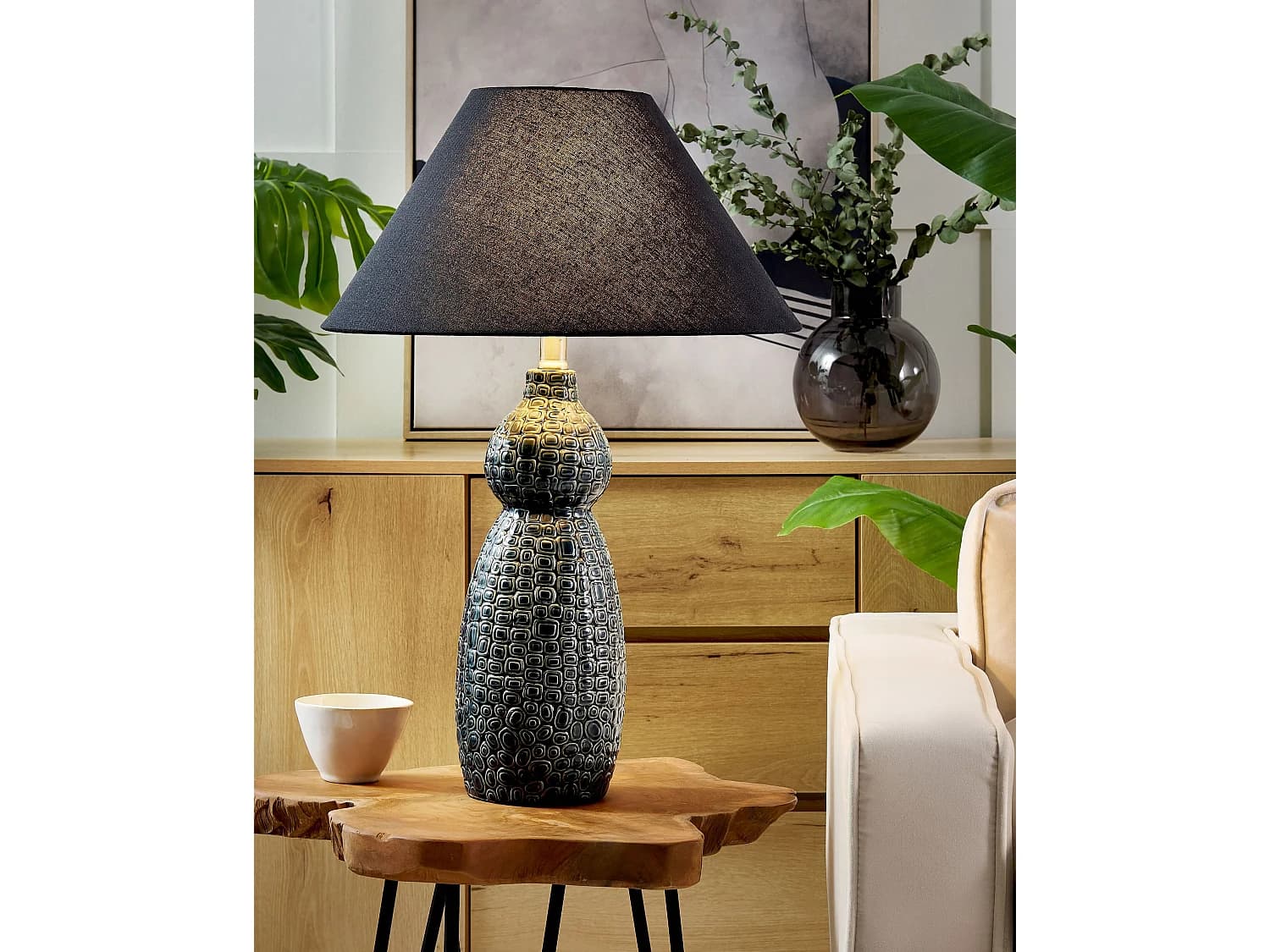 Lampe à poser MATINA Céramique Noir