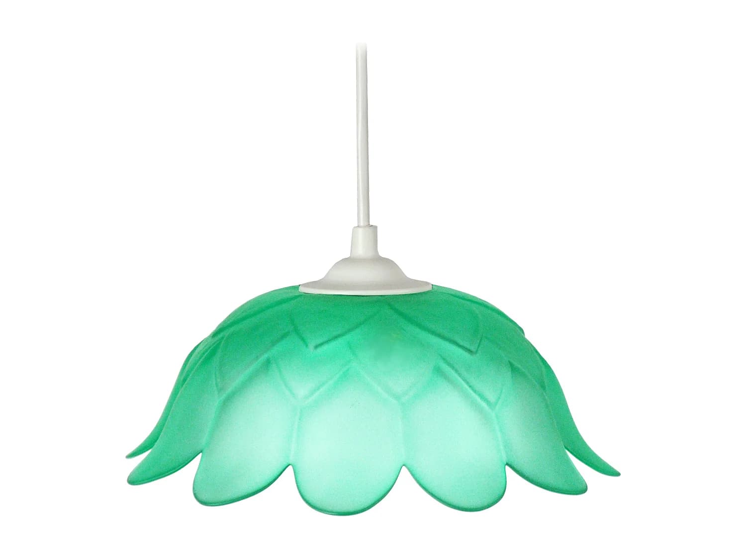 Suspension TOSEL ,verre,Blanc ,H74x D20xP20cm