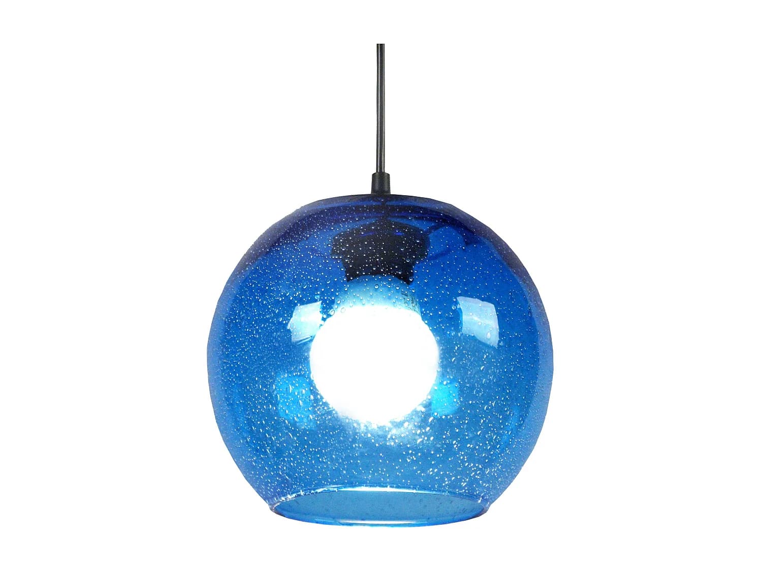 Suspension TOSEL ,verre,Bleu,H77x D20xP20cm