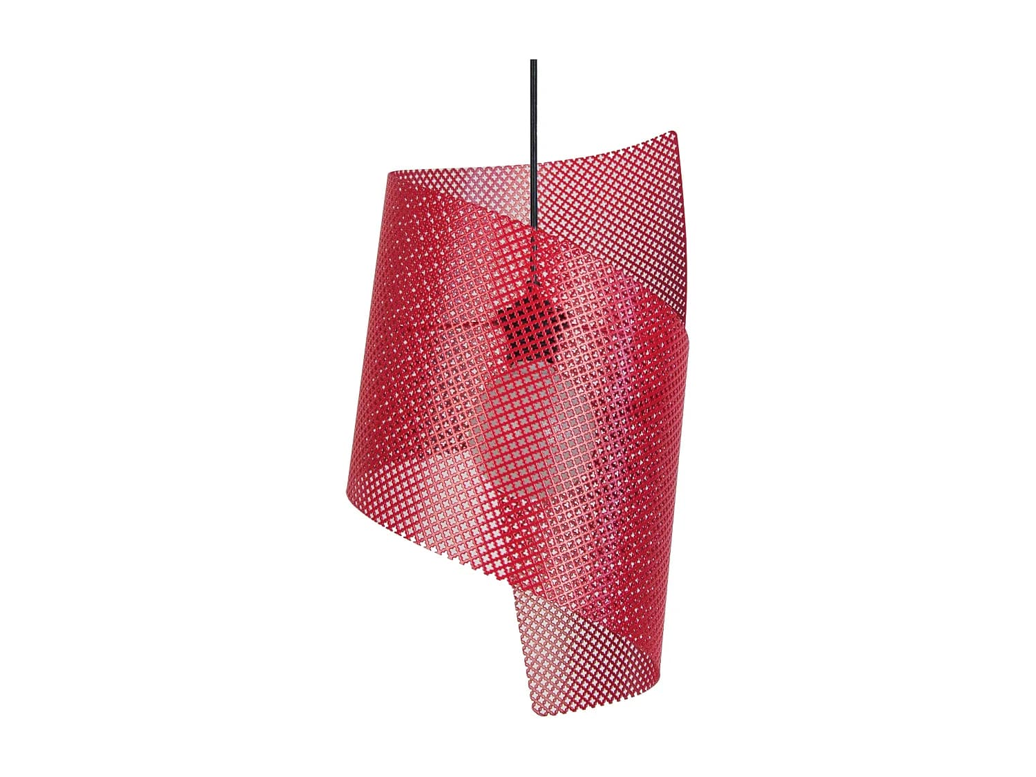 Suspension TOSEL ,métal,Rouge ,H110xD25xP 25cm