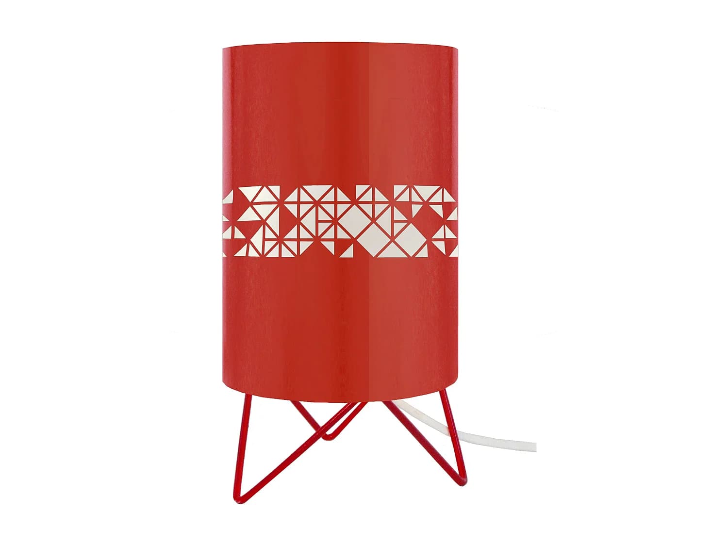 Lampe de Chevet TOSEL ,métal,Rouge ,H27xD16xP16cm