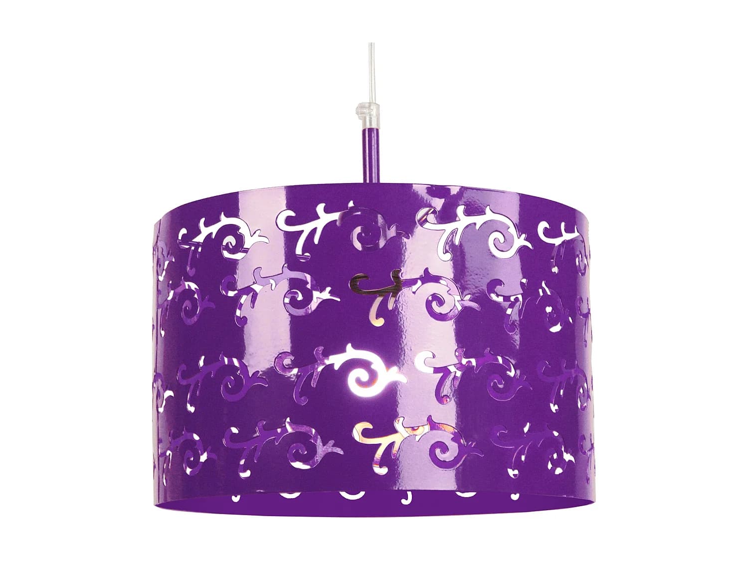Suspension TOSEL ,métal,Violet , H85xD30xP 30cm