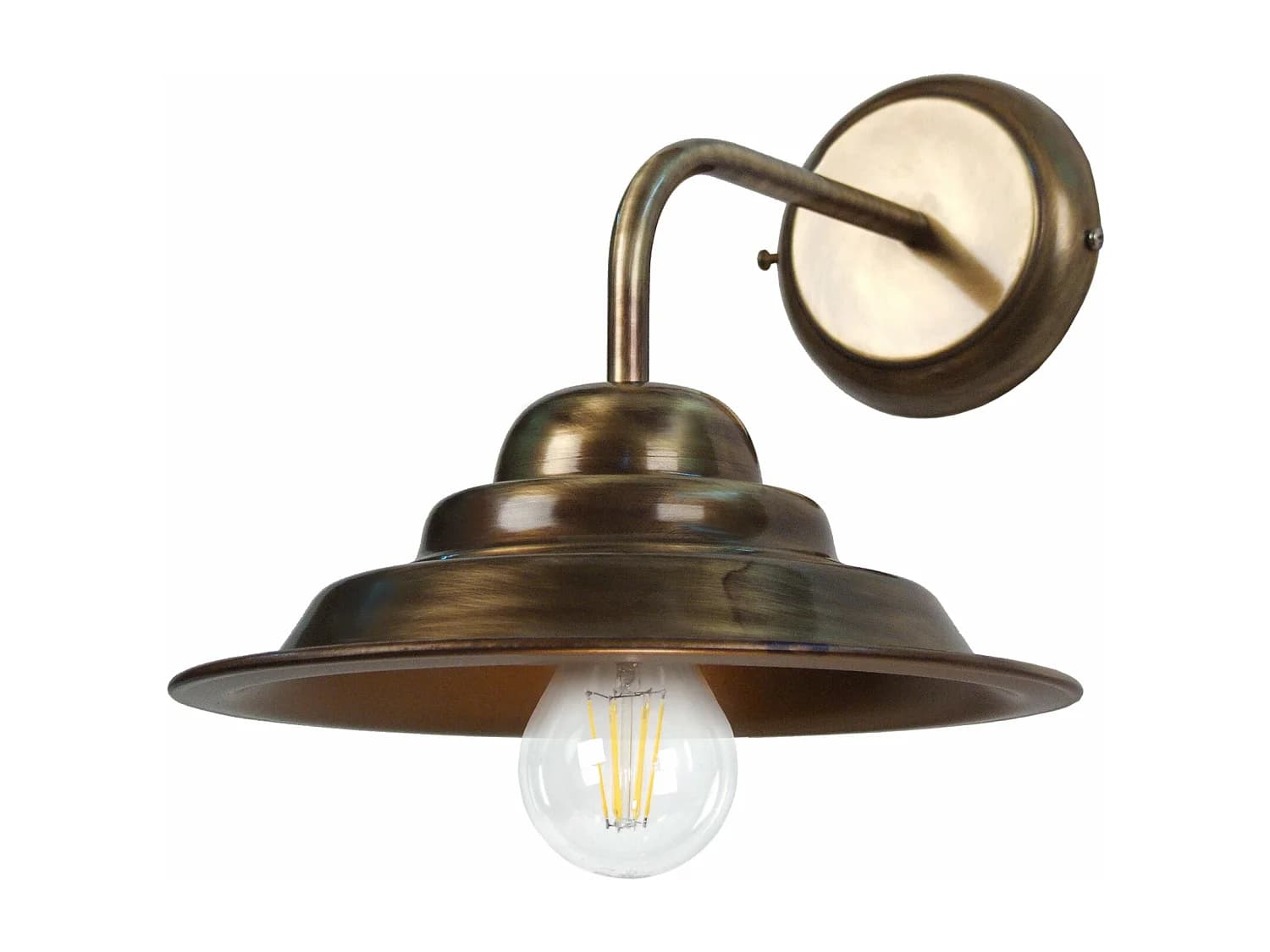 Applique acier marron 50 cm.