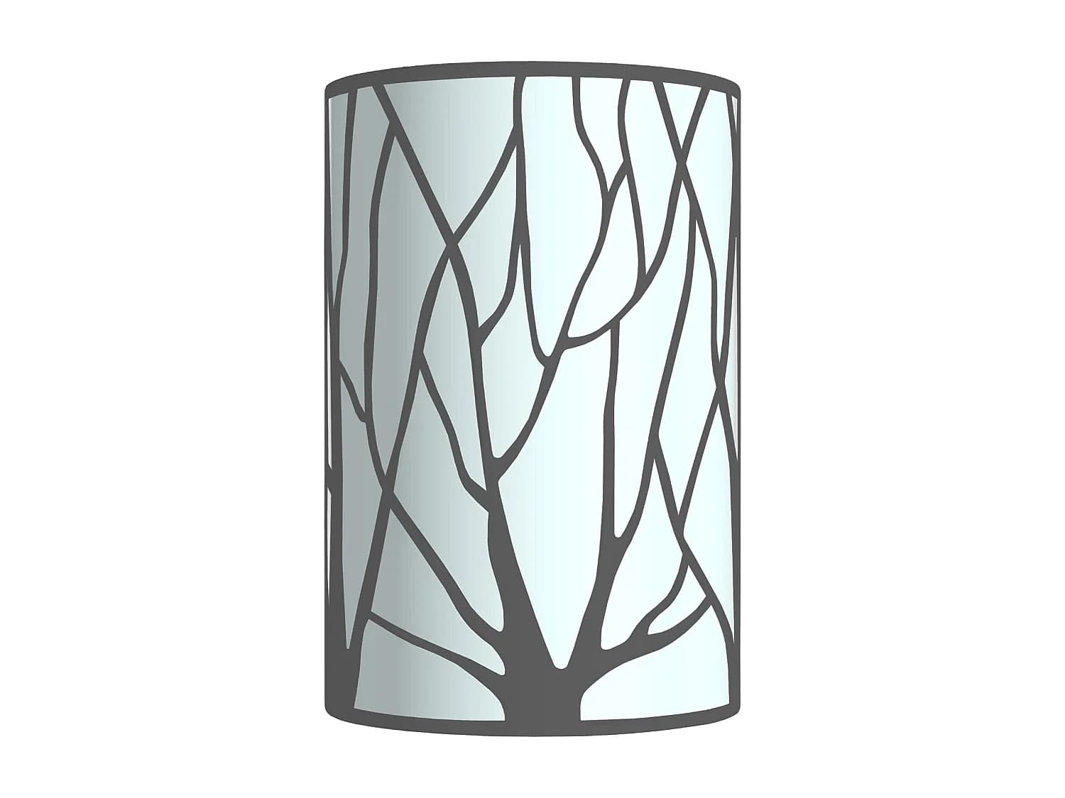 Applique verre blanche 9 cm.