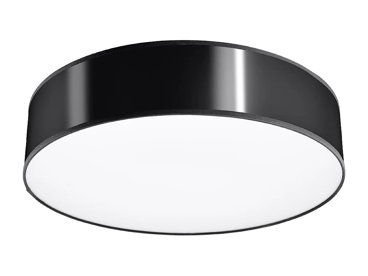 Sollux ARENA Plafonnier Cylindrique Noir 55cm E27