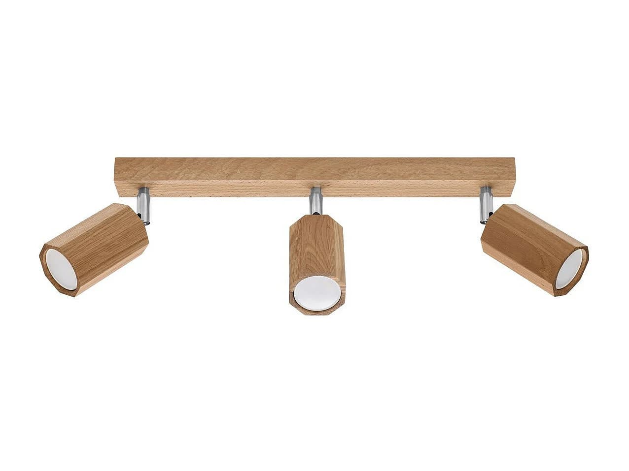 Plafonnier Zeke Scandinave En Bois - 3 Sources Lumineuses - L.45 X H.20 Cm - Chêne