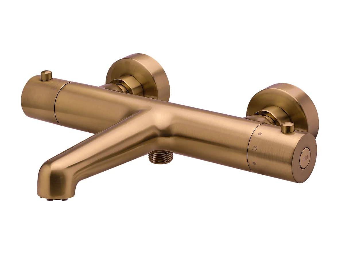Luisa mitigeur bain-douche thermostatique cuivre brossé - Essebagno