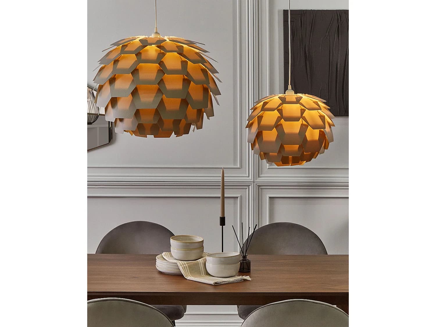 Lampe suspension SEGRE L Gris
