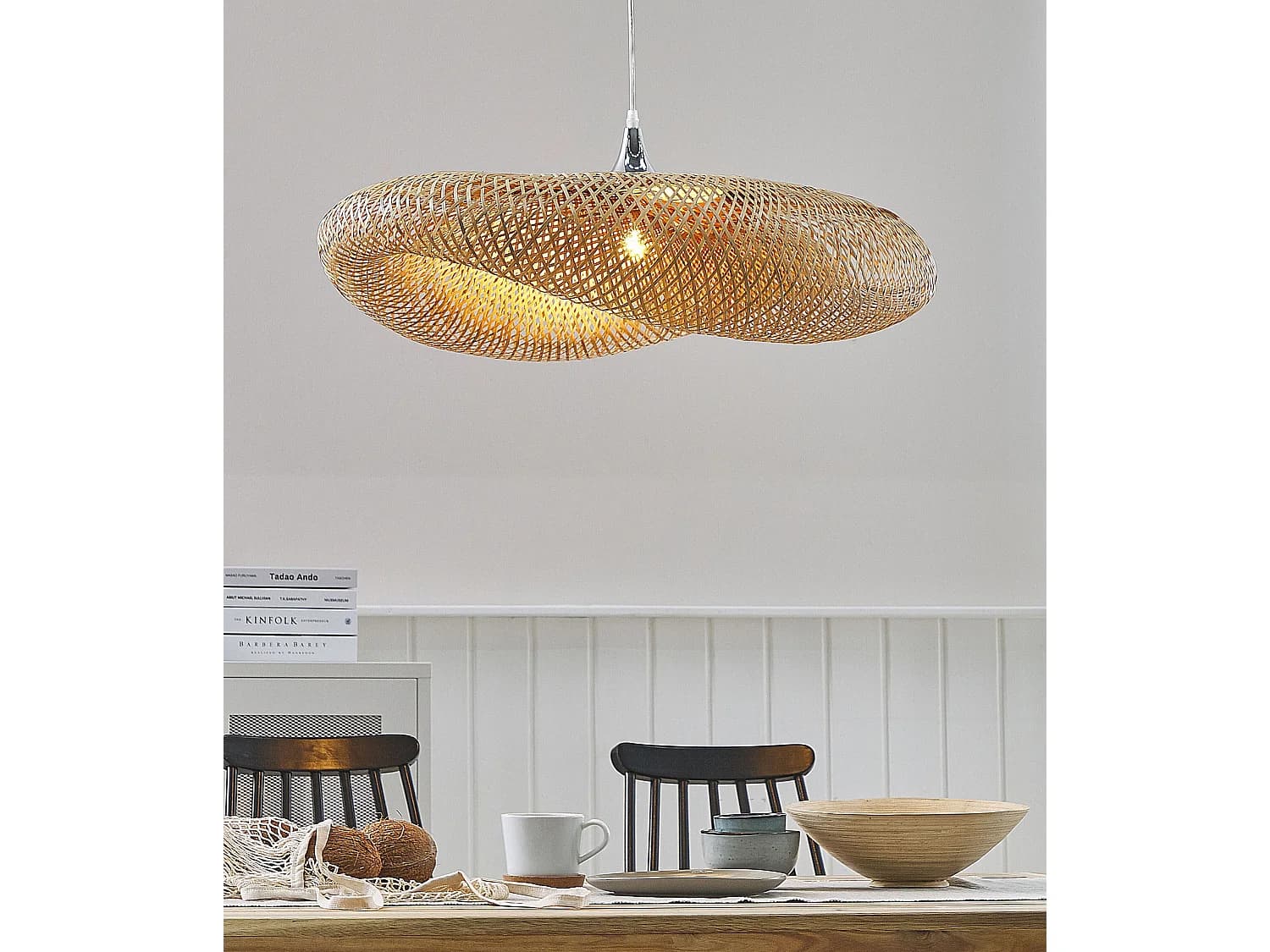 Lampe suspension BOYNE Bambou Marron clair