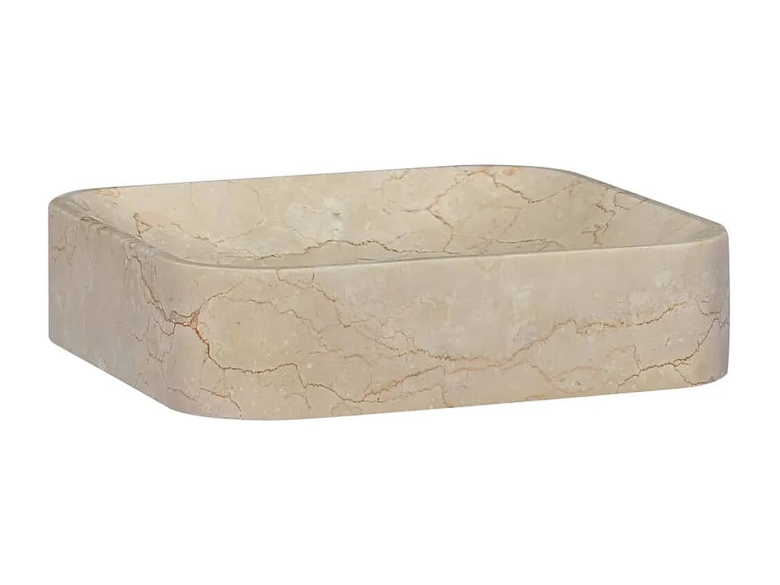Lavabo fait à la crème 40 x 40 x 10 cm 02_0002824