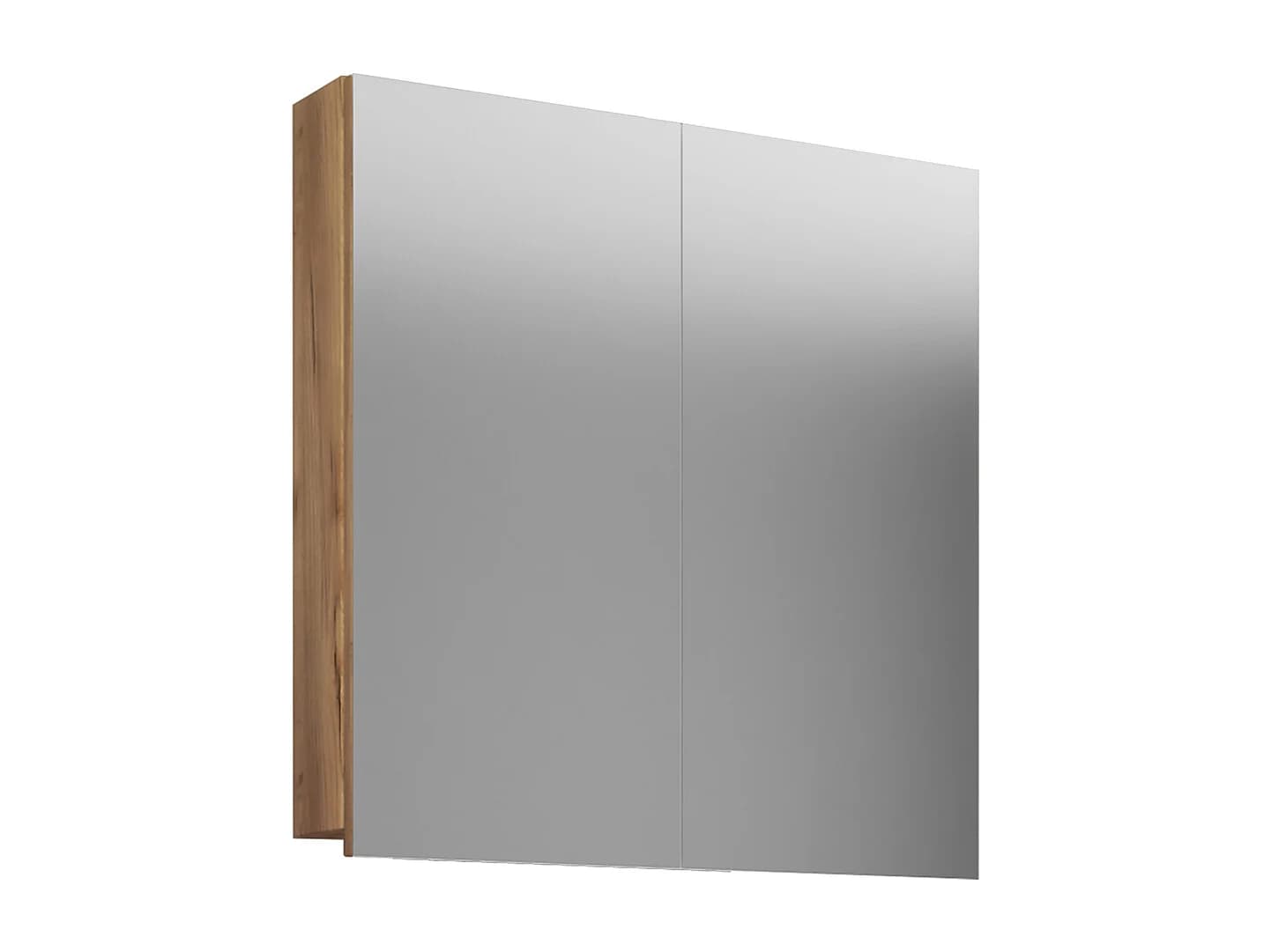 VCB1 Armoire murale salle de bain, miroir 60 cm, imitation chêne miel.