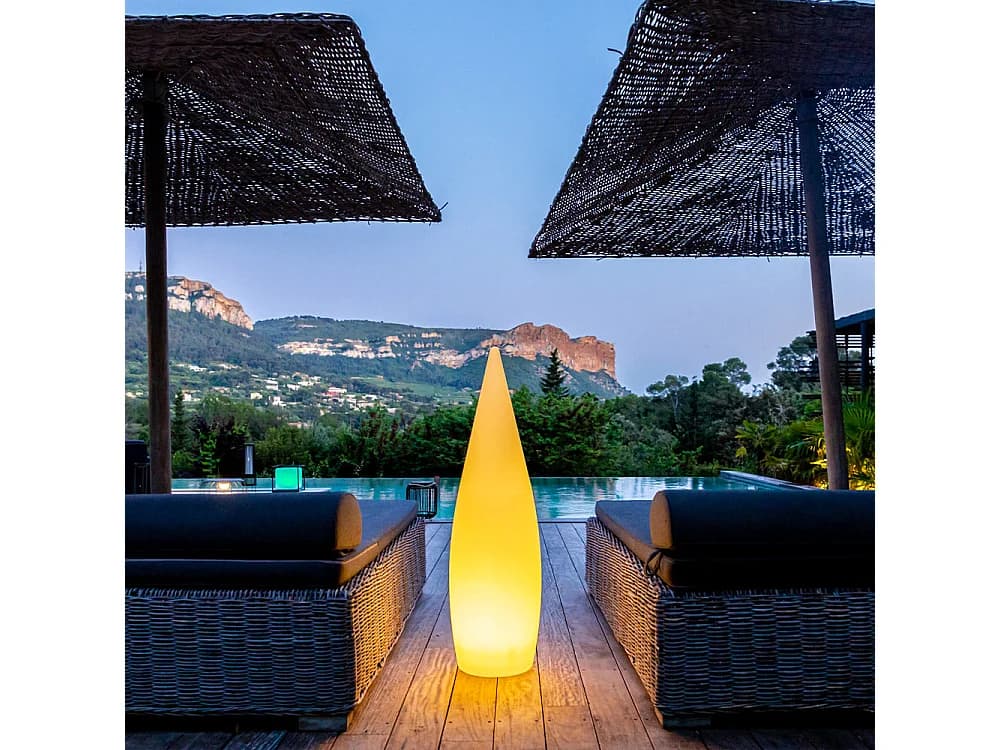 Lampadaire d'extérieur sans fil CLASSY RGB H120cm